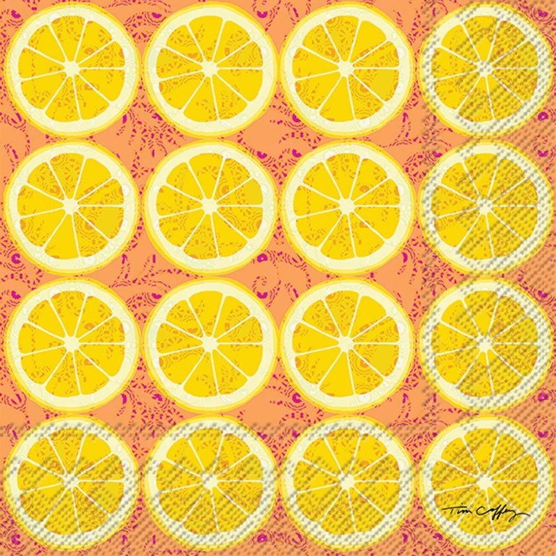 Boston International Lunch Napkins: Lemon Craze