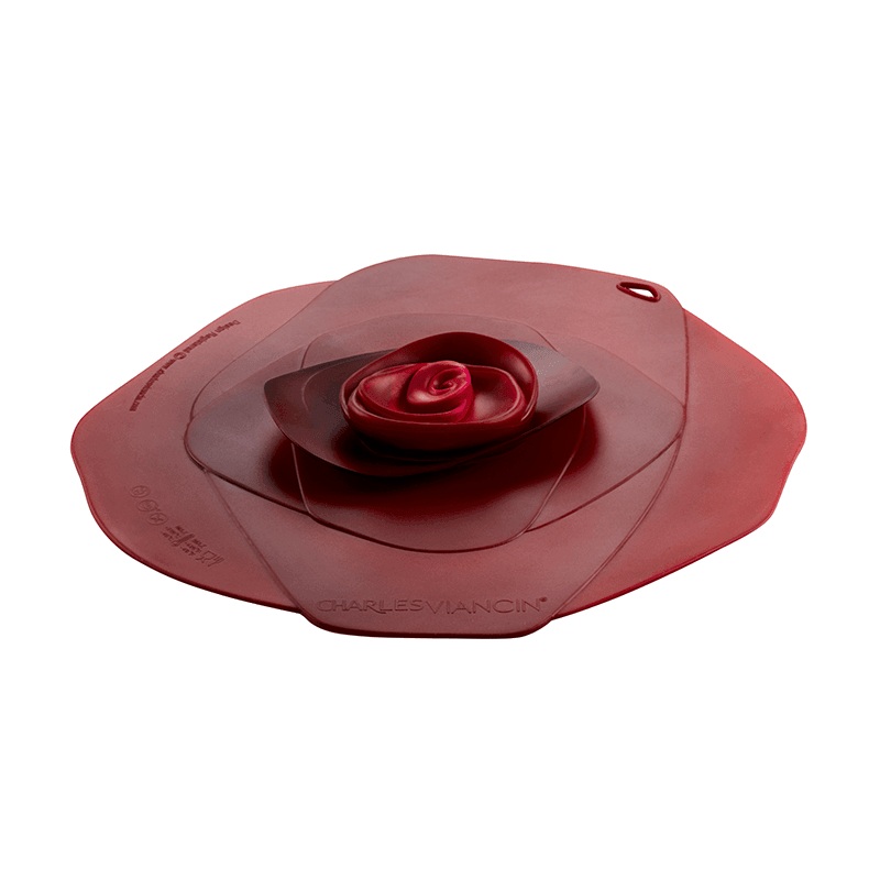 Charles Viancin Rose Lid:  9", Dark Red