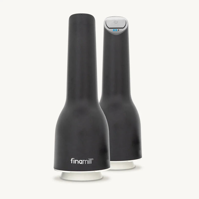 FinaMill USB Rechargeable Grinder + 2 Pods (ProPlus, Peppercorn): Midnight Black