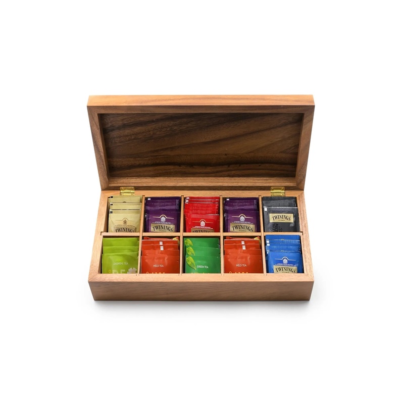 Ironwood Tea Storage Box: 10-Cell