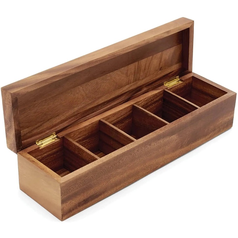Ironwood Tea Storage Box: 5-Cell