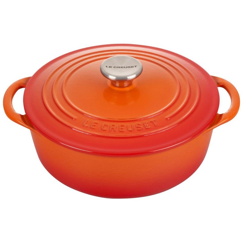 Le Creuset Shallow Round Dutch Oven:  2.75 QT, Flame
