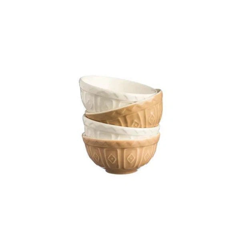 Mason Cash Prep Bowls (Set of 4): Original Cane & Cream