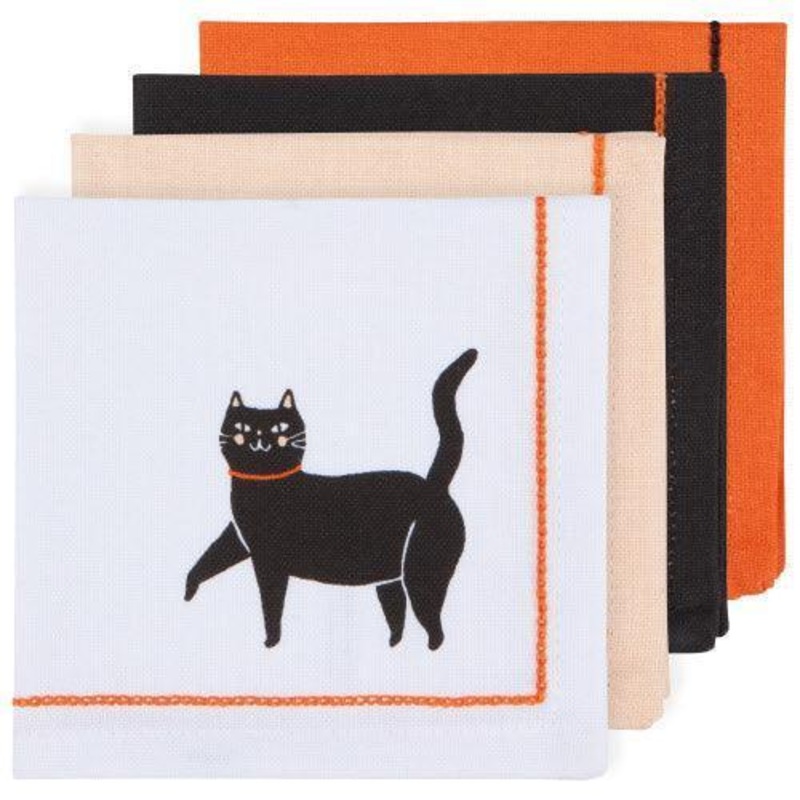 Now Designs Cocktail Napkins (Set of 4): Boo Crew