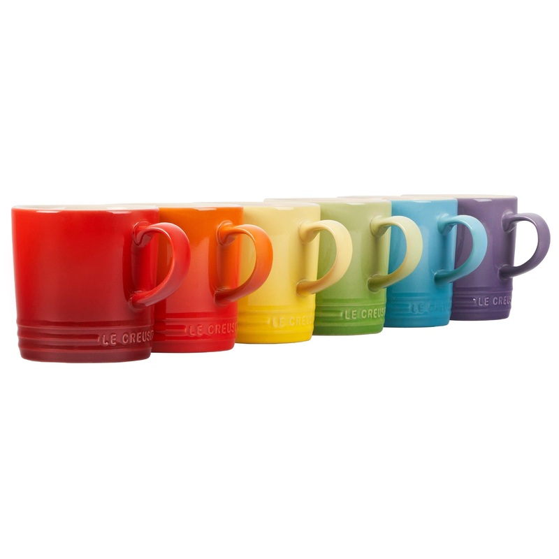Le Creuset London Mugs (Set of 6): Rainbow