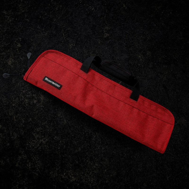 Messermeister Knife Roll:  5 Pocket, Heather Red