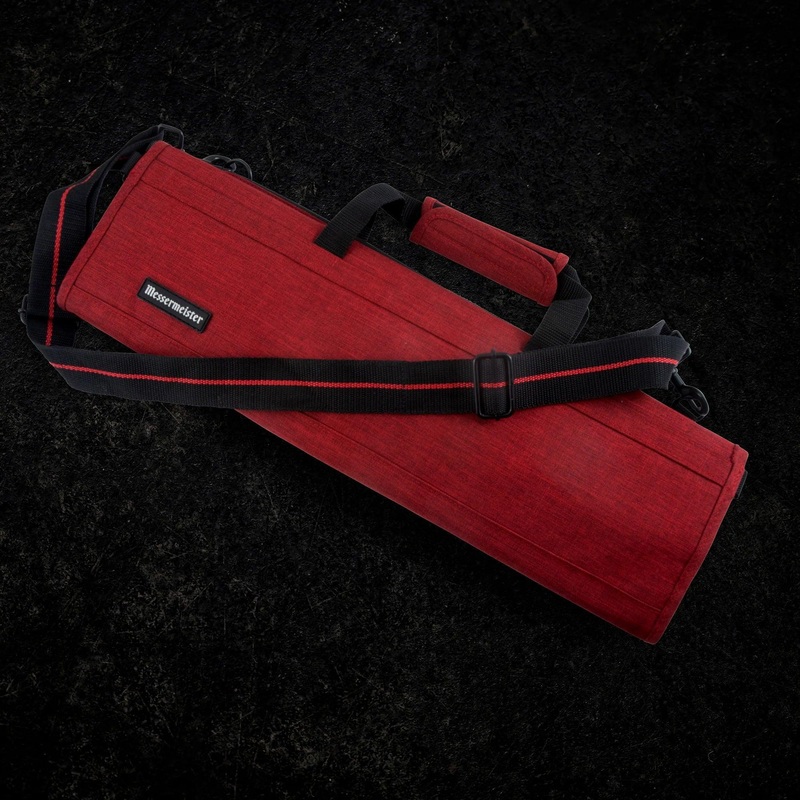 Messermeister Knife Roll:  8 Pocket, Heather Red