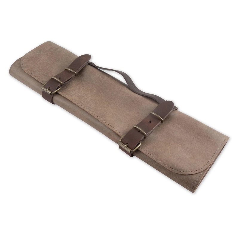 Messermeister Leather Knife Roll:  7 Pocket, Sand