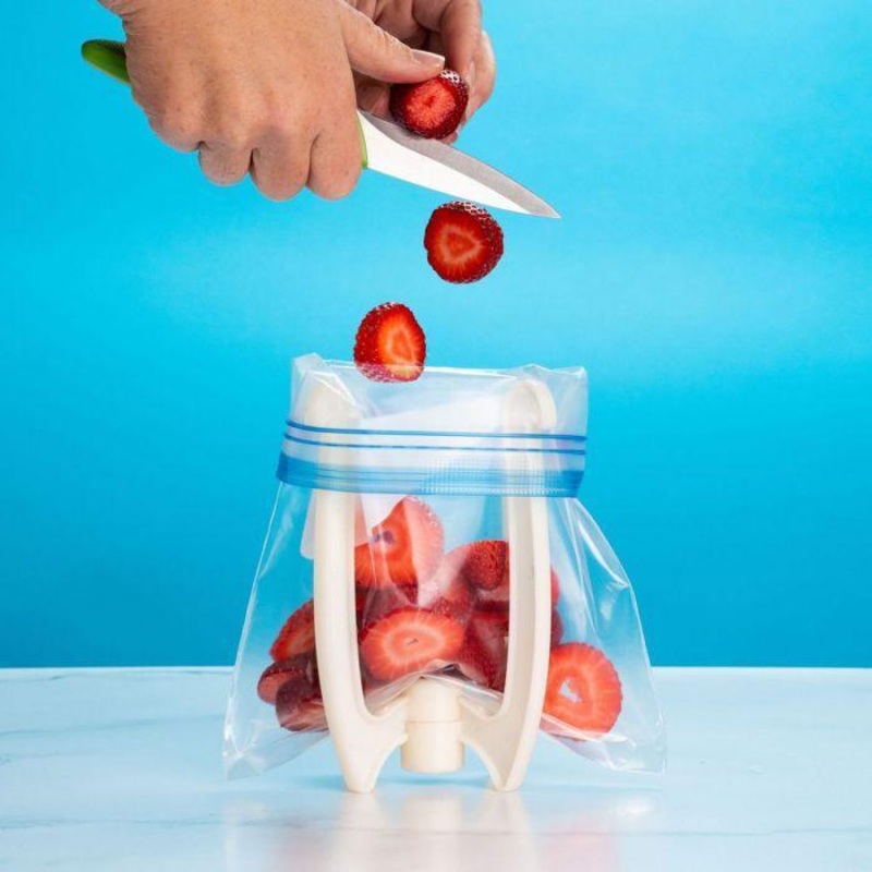Bag Well Sealable Bag Holder: Quart Size