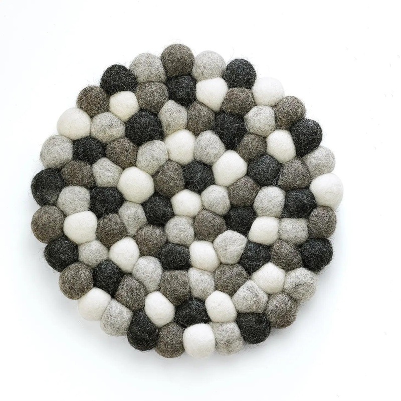 Frieling Wool Trivet: Round, Lana Grigio