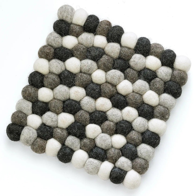 Frieling Wool Trivet: Square, Lana Grigio