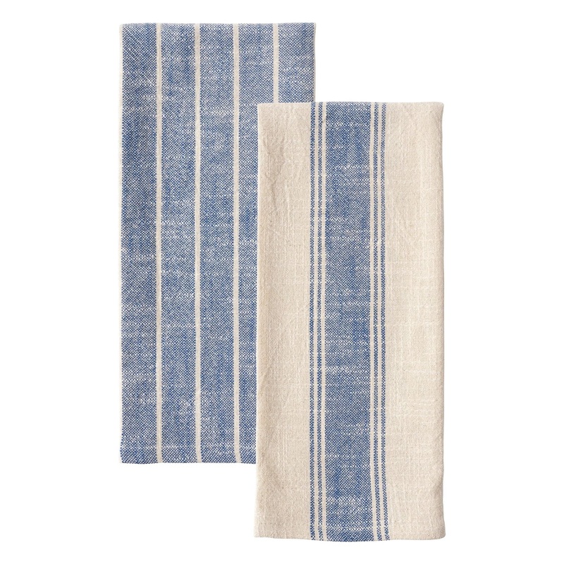 KAF Firenze Dishtowels (Set of 2): Navy