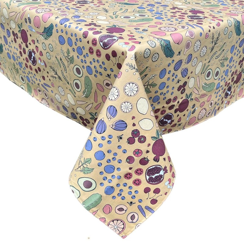 Splash Fabric Tablecloth: 54" x 54", Dijon