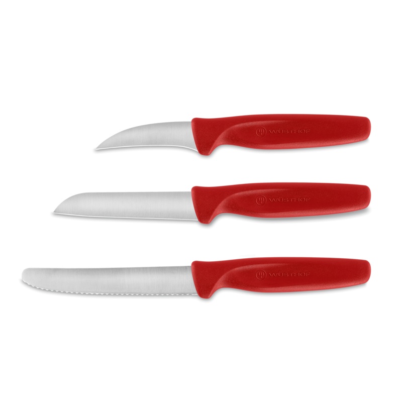 Wusthof Paring Knife Set (3 Piece): Red