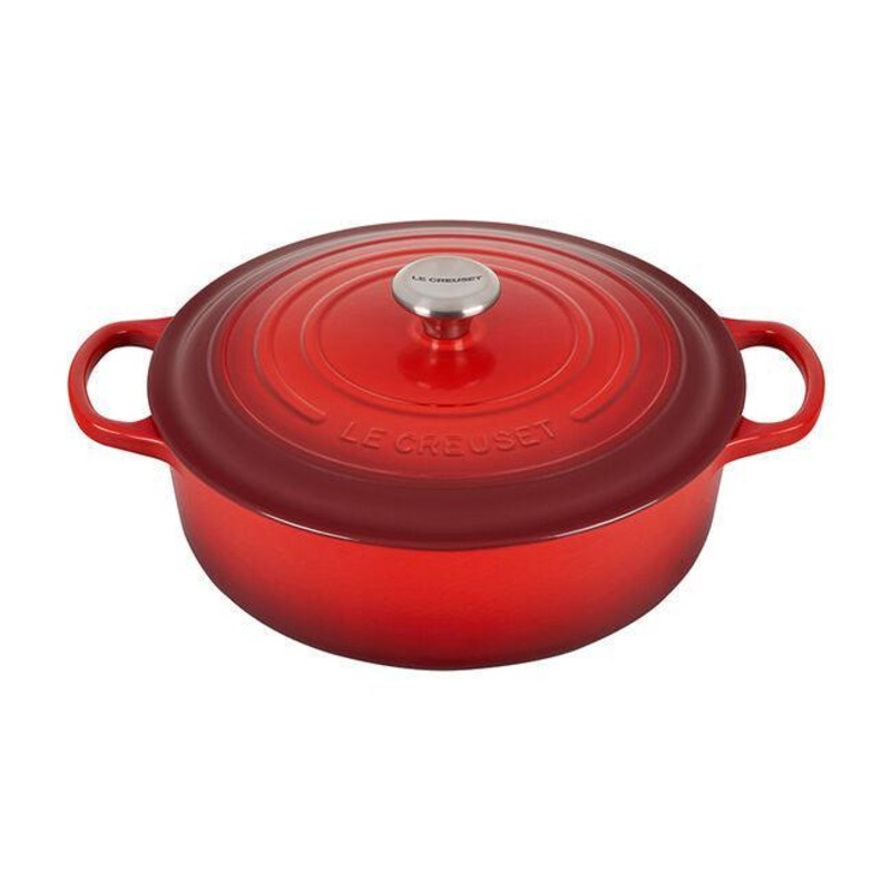 Le Creuset Round Wide Dutch Oven:  6.75 QT, Cerise