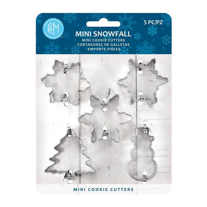 R&M Mini Cookie Cutters (Set of 5): Snowfall
