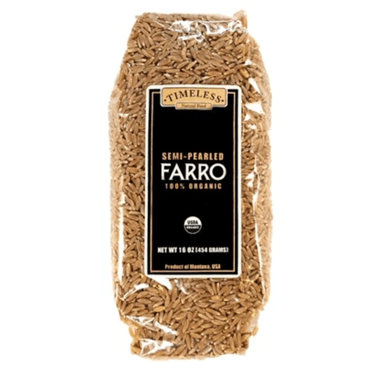 Timeless Foods Semi-pearled Farro, 16oz