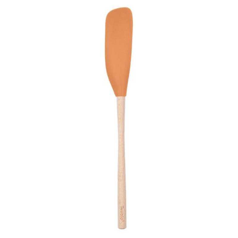 Tovolo Flex-Core Wood Handle Jar Scraper: Apricot