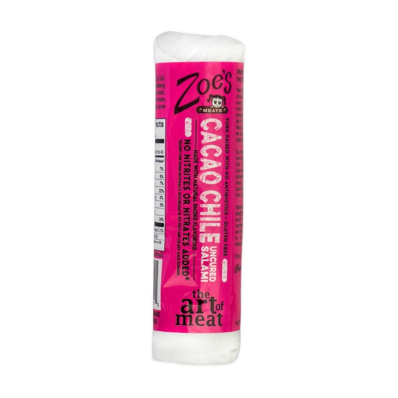 Zoe's Meats Uncured Salami de Cacao, 4oz