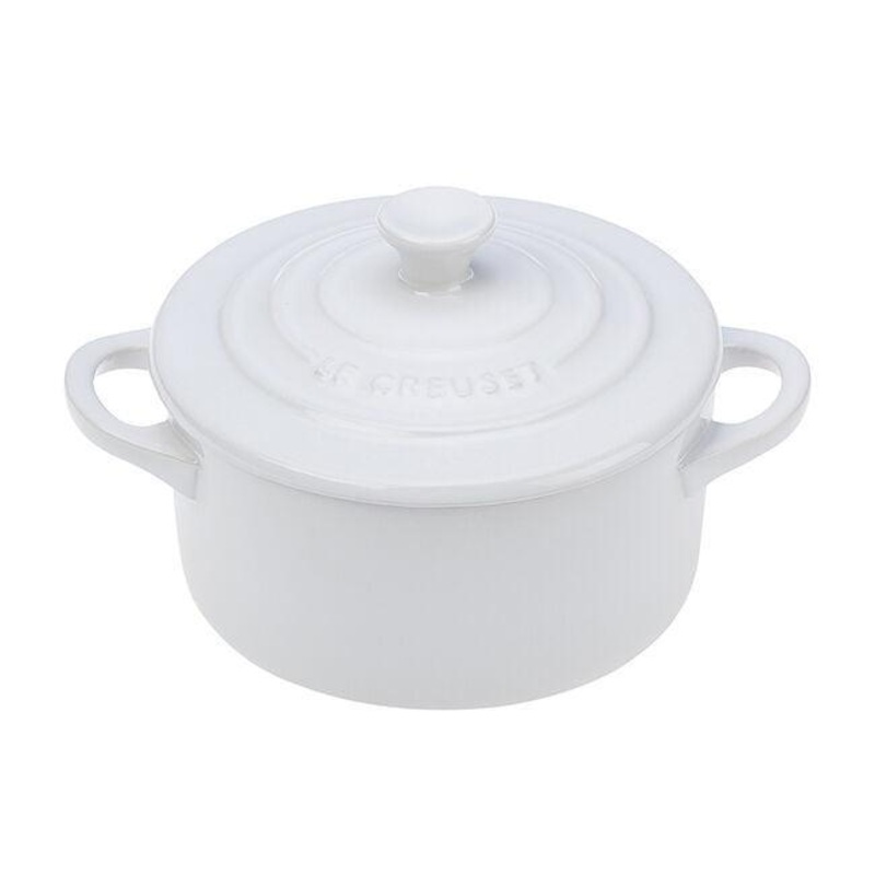 Le Creuset Mini Round Cocotte: 8 oz., White