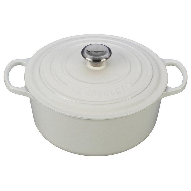 Le Creuset Round Dutch Oven:  5.5 QT, White
