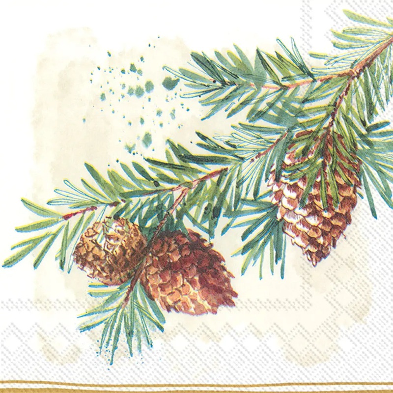 Boston International Cocktail Napkins: Decorative Branches