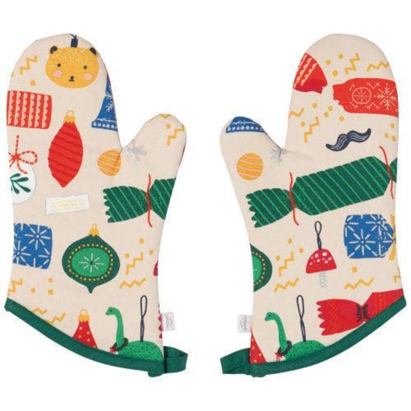 NOW Designs Oven Mitts (Set of 2): Christmas Charms