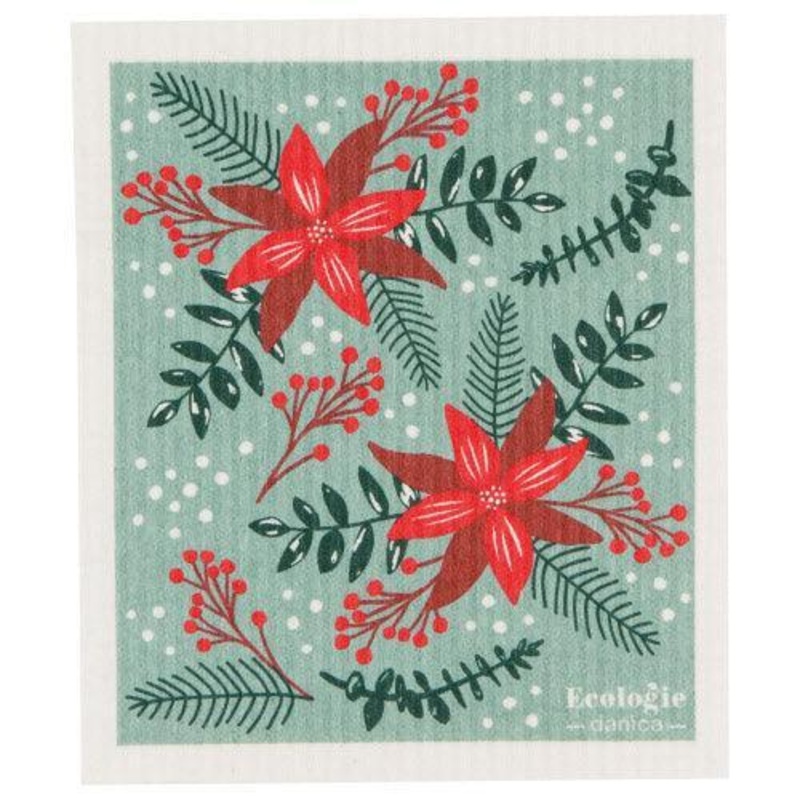 NOW Designs Swedish Dishcloth: Poinsettia