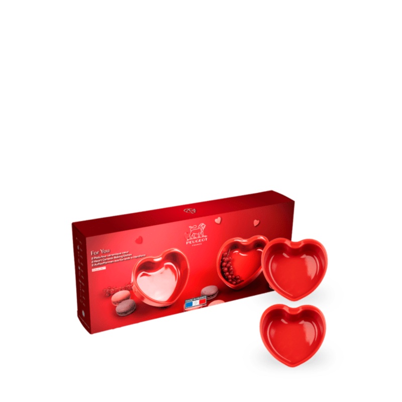 Peugeot Appolia Heart Ramekins (Set of 2): Red
