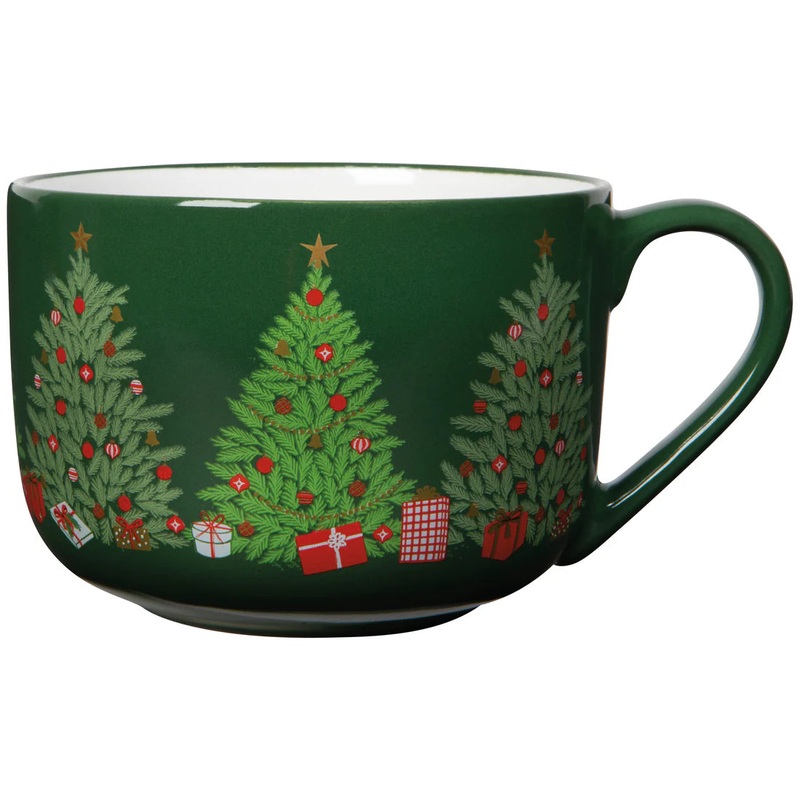 NOW Designs Mug: Latte, Festive Fir