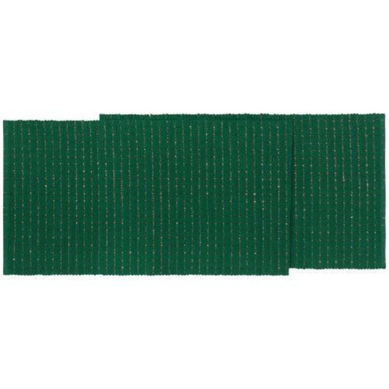NOW Designs Runner: Ribbed, Green Copper