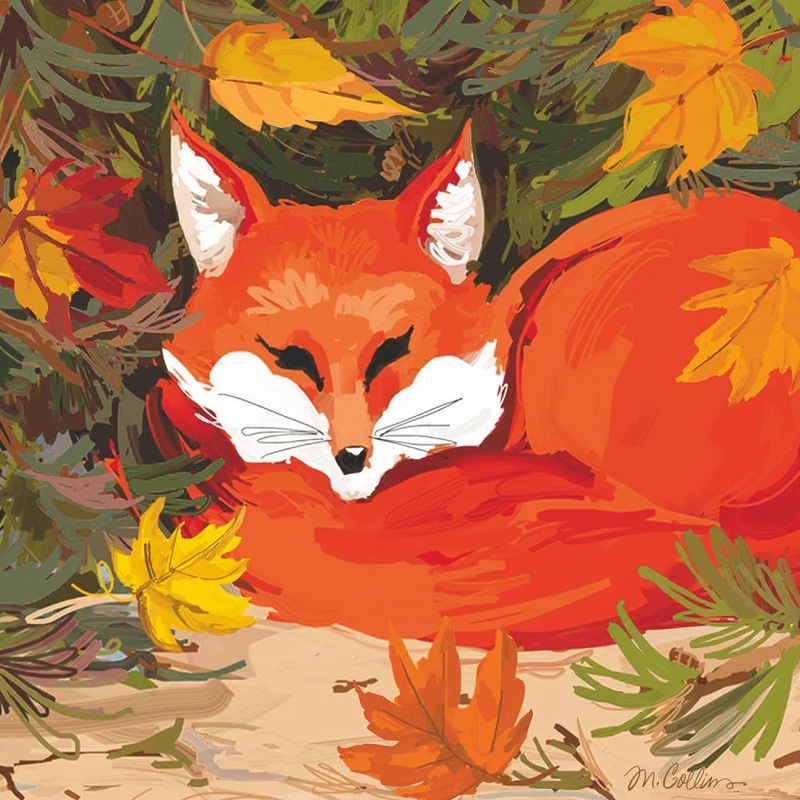 Paperproduct Designs Cocktail Napkins: Autumn Fox
