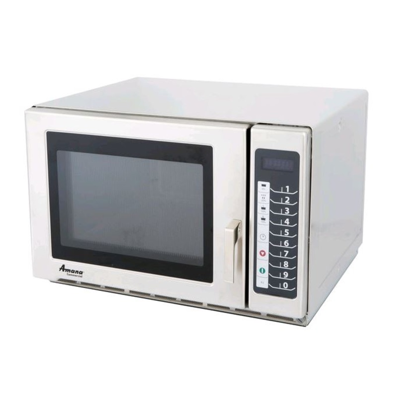 Amana RFS18TS Medium Duty Stainless Steel Commercial Microwave with Push Button Controls