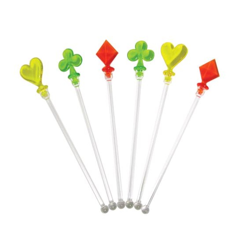 Brilliant Poker Cocktail Stirrer - 6 Pack