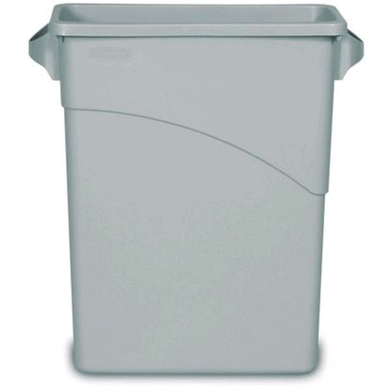Rubbermaid FG354100LGRAY 16 gal. Grey Slim Jim Wastebasket