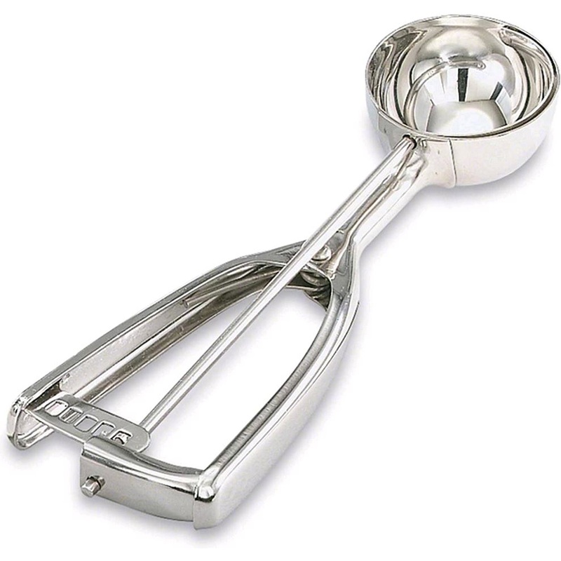 Vollrath 4oz #8 Round Stainless Steel Squeeze Handle Disher 47150