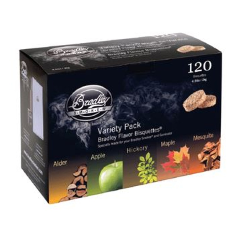 Bradley Smoker 5 Flavor Variety Pack Wood Bisquettes