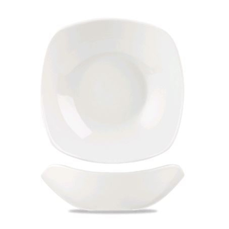 Churchill X Squared 7" White Square Bowl - 12/Case