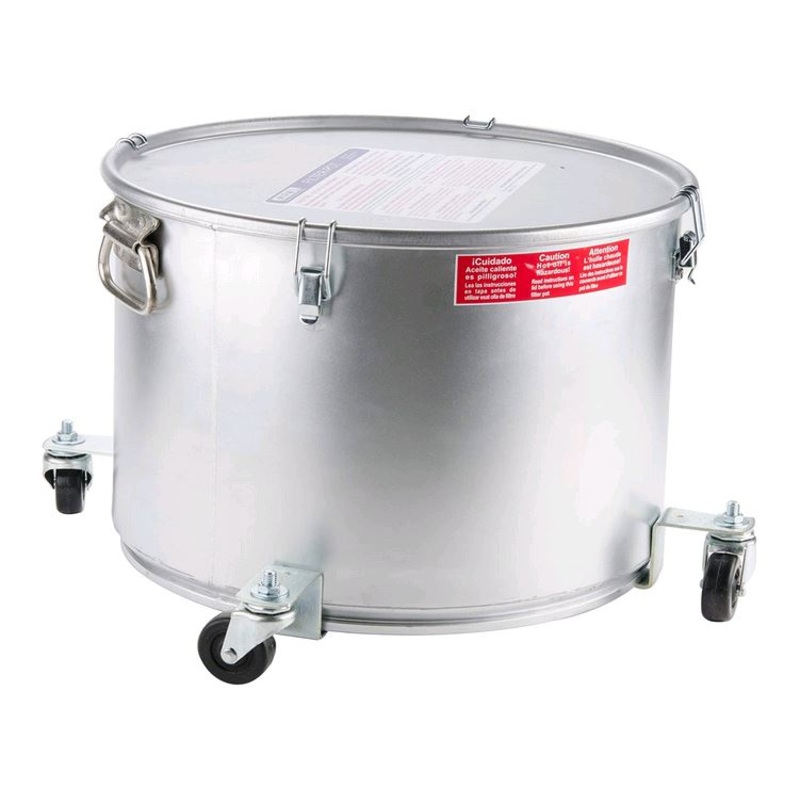 GGB Drain Pot Grease Bucket with Lid and Caster Base - 60LC
