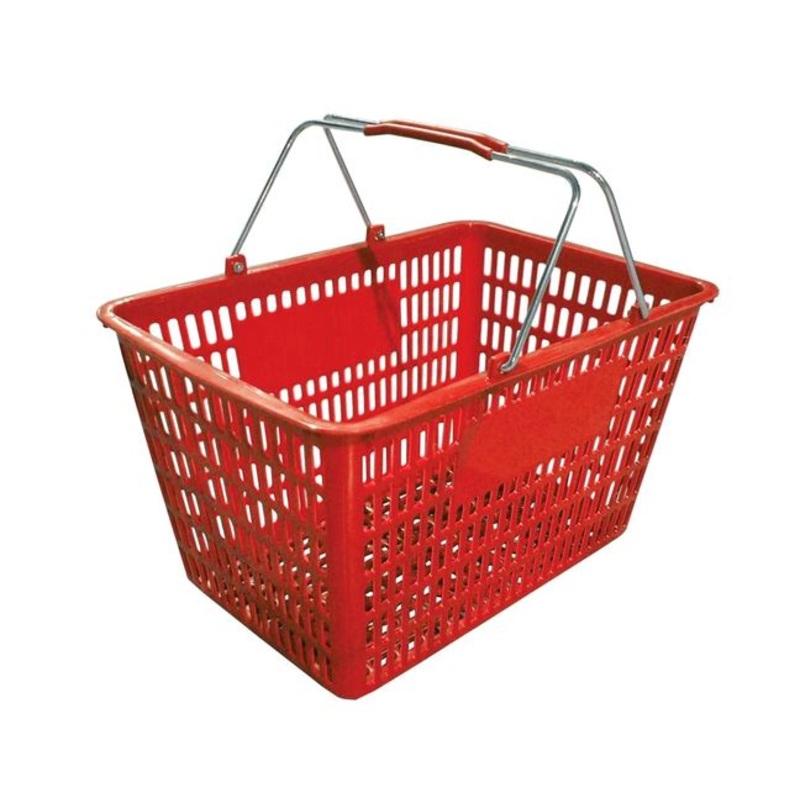 Omcan 13025 Red Plastic-Steel Shopping Basket