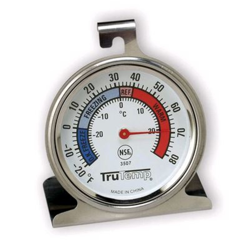 Taylor 3507FS Refrigerator Freezer Thermometer w/ 2 1/4" Dial, 20 to 80F