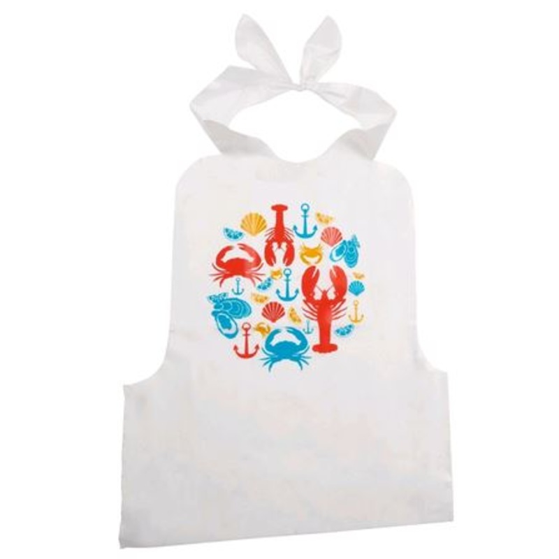 Trudeau 05115073 Disposable Seafood Bibs - 4 Pack