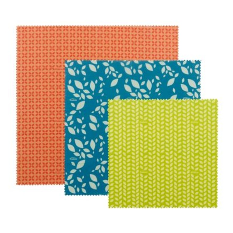 Trudeau 09920139 Eco Beeswax Food Wraps - 3 Pack