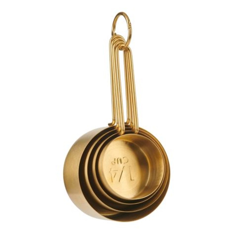 Trudeau 4 Piece Gold Stainless Steel Measuring Cups