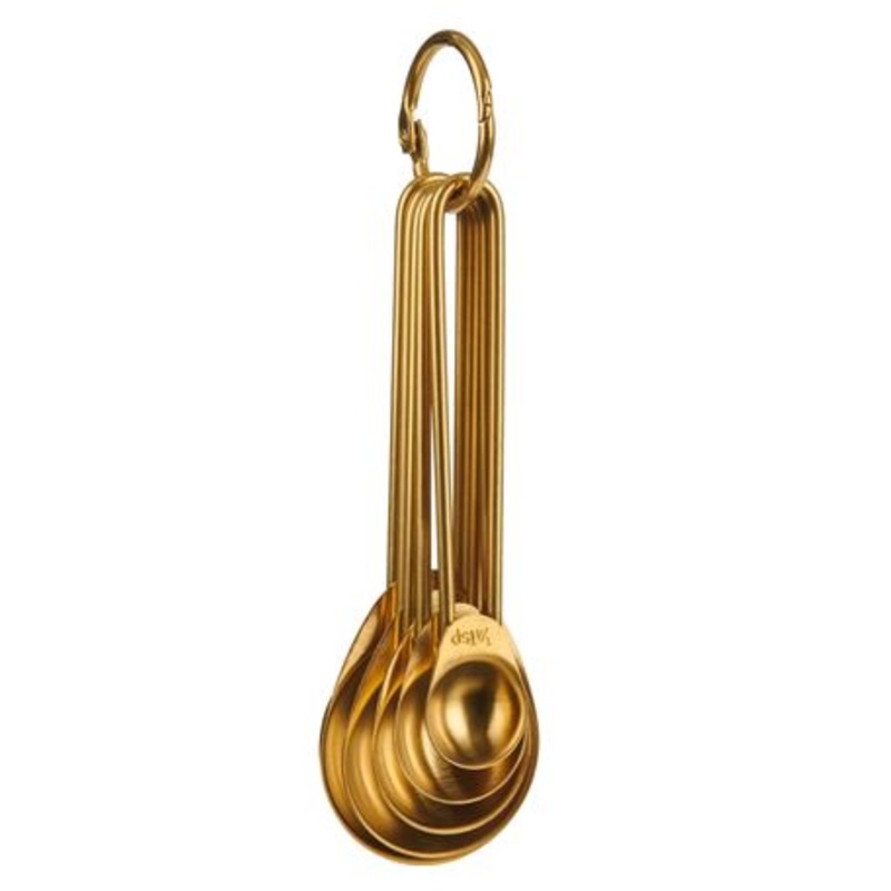 Trudeau 5 Pc. Stainless Steel Gold Measuring Spoon Set
