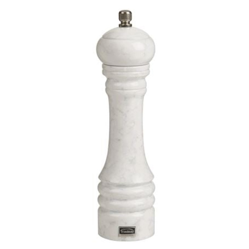 Trudeau 9" Marble White Professional Pepper Mill
