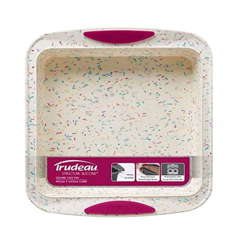 Trudeau Confetti Square Silicone Cake Pan, 8x8in
