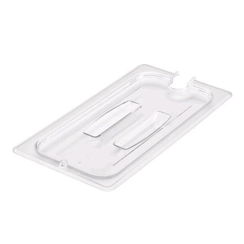Cambro 1/3 Size Notched Clear Handled Lid 30CWCHN135