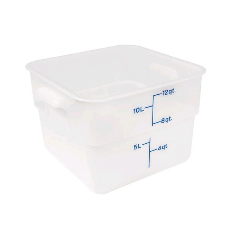 Cambro 12SFSP148 12 qt CamSquare Food Container - Polyethylene, Natural White