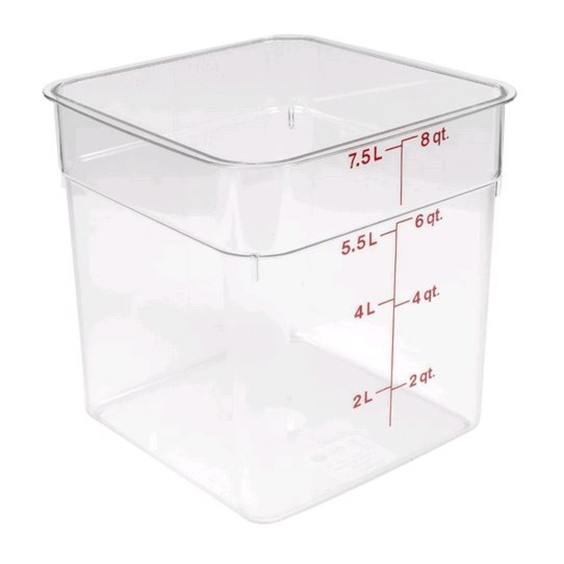 Cambro 8SFSCW135 8 qt CamSquare Food Container - Clear